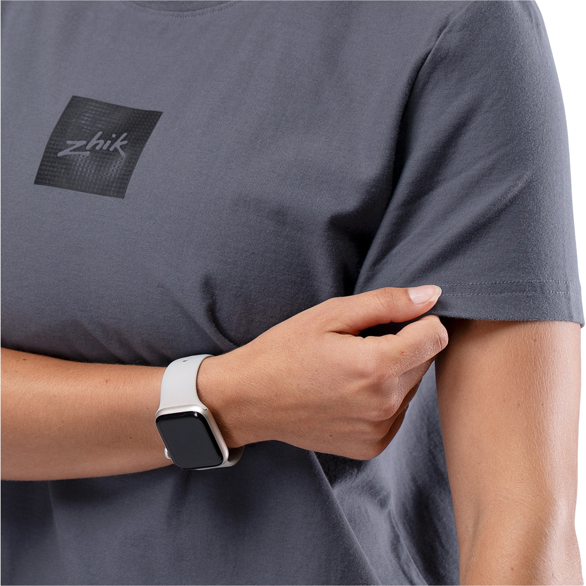 2026 Zhik Logo-T-shirt I Bomuld Til Kvinder TEE-0735-SLT-W - Slate